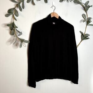 Sundry Black Mock Neck Sweatshirt